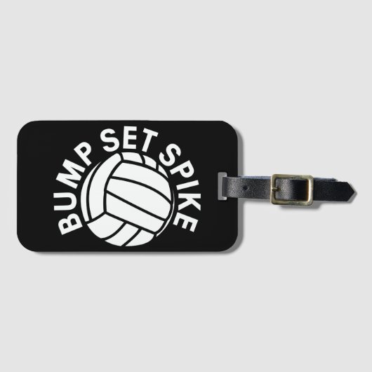 Étiquette À Bagage Équipe de volleyball bump set spike (Devant Horizontal)