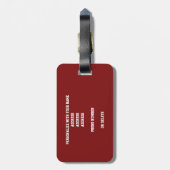 Étiquette À Bagage équipe d'or maroon couleurs filles garçons sac de  (Dos Vertical)