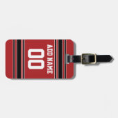Étiquette À Bagage Équipe Jersey avec nom et numéro personnalisés (Devant horizontal)