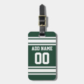 Étiquette À Bagage Équipe Jersey avec nom et numéro personnalisés (Devant Vertical)