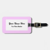 Étiquette À Bagage Équipe - Rose pâle (Devant horizontal)