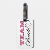 Étiquette À Bagage Équipe - Rose pâle (Dos Vertical)