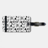 Étiquette À Bagage Équipements et accessoires de golf modernes Motif  (Dos horizontal)