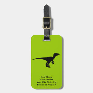 Étiquette À Bagage Ère jurassique d'ensemble de dinosaure