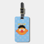 Étiquette À Bagage Ernie Souriant visage avec Halo (Devant Vertical)