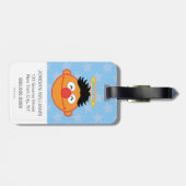 Étiquette À Bagage Ernie Souriant visage avec Halo (Dos horizontal)