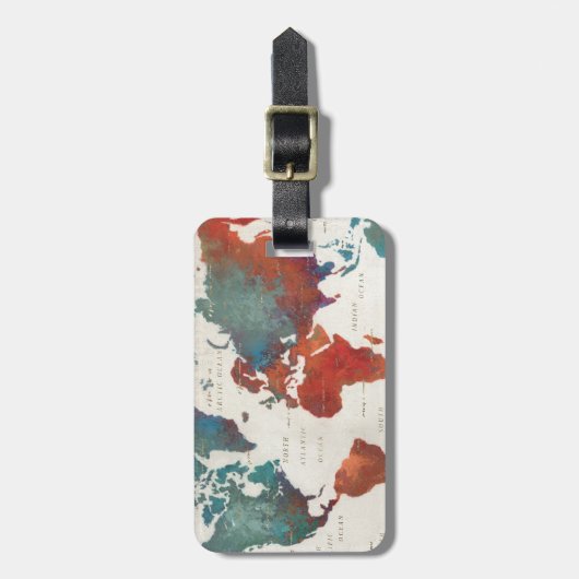 Étiquette À Bagage Errez souvent, errez toujours carte avec la (Devant Vertical)