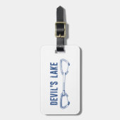 Étiquette À Bagage Escalade de Devil's Lake Rock (Devant Vertical)