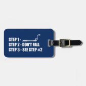 Étiquette À Bagage Escalade des glaces - Ne tombez pas (Devant horizontal)