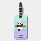 Étiquette À Bagage Escalade Panda double face arrière (Devant Vertical)
