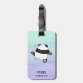 Étiquette À Bagage Escalade Panda double face arrière (Dos Vertical)