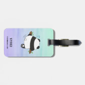 Étiquette À Bagage Escalade Panda double face arrière (Dos horizontal)