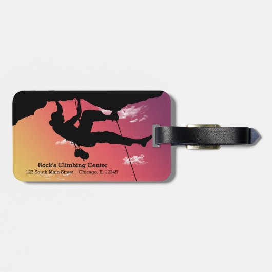 Étiquette À Bagage Escalade rocheuse (Dos horizontal)