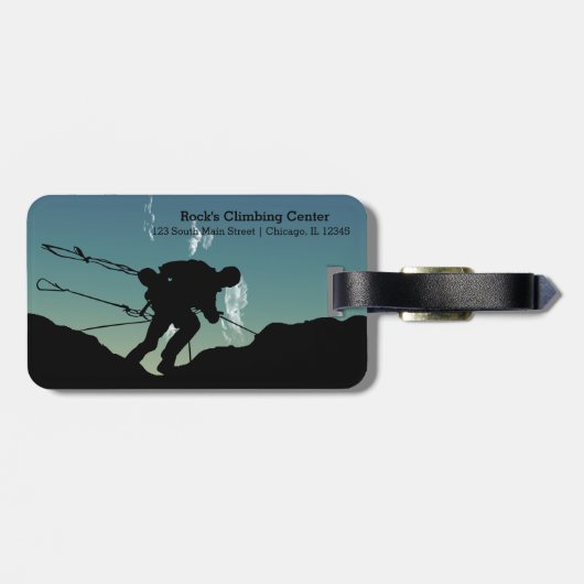 Étiquette À Bagage Escalade rocheuse (Dos horizontal)