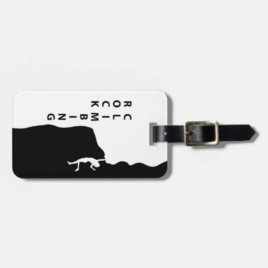 Étiquette À Bagage Escalade rock (Devant horizontal)