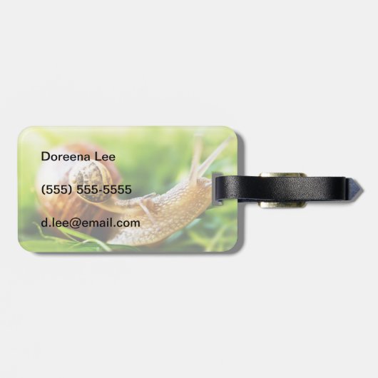 Étiquette À Bagage Escargots (Dos horizontal)