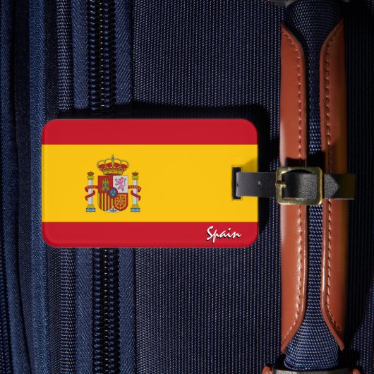 Étiquette À Bagage Espagne Balises de bagage, drapeau patriotique esp (Insitu Rectoal 4)