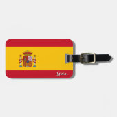 Étiquette À Bagage Espagne Balises de bagage, drapeau patriotique esp (Devant horizontal)