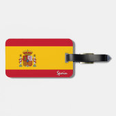 Étiquette À Bagage Espagne Balises de bagage, drapeau patriotique esp (Dos horizontal)
