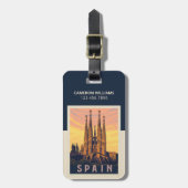 Étiquette À Bagage Espagne | Familia Sagrada (Devant Vertical)
