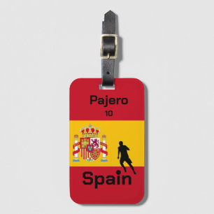 Étiquette À Bagage Espagnol Football, personnalisable