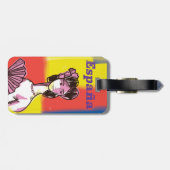 Étiquette À Bagage España, affiche espagnole des vacances. (Dos horizontal)