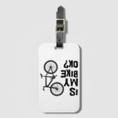 Étiquette À Bagage Est Mon Vélo OK Funny VTT (Devant Vertical)