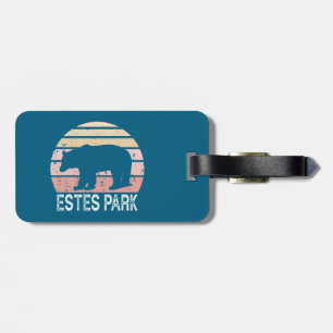 Étiquette À Bagage Estes Park Colorado Ours Rétro