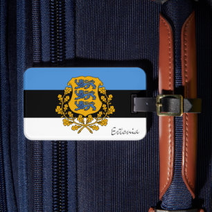 Étiquette À Bagage Estonie Bagages Tags, patriotique drapeau estonien