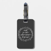 Étiquette À Bagage Et donc l'aventure commence - écriture manuscrite (Dos Vertical)