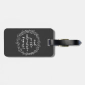 Étiquette À Bagage Et donc l'aventure commence - écriture manuscrite (Dos horizontal)