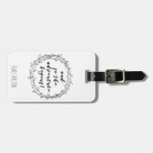 Étiquette À Bagage Et donc l'aventure commence - Script manuscrit (Devant horizontal)