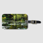 Étiquette À Bagage Étang de Lily avec saules de Monet, Giverny, Franc (Devant Horizontal)