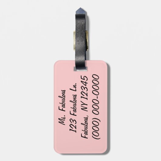 Étiquette À Bagage Étant droit (Dos Vertical)