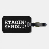 ÉTIQUETTE À BAGAGE ETAOIN ! SHRDLU ! (Dos horizontal)