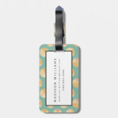 Étiquette À Bagage Étape motif orange et vert de | de Geo de (Dos Vertical)