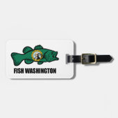 Étiquette À Bagage État de Fish Washington (Devant horizontal)