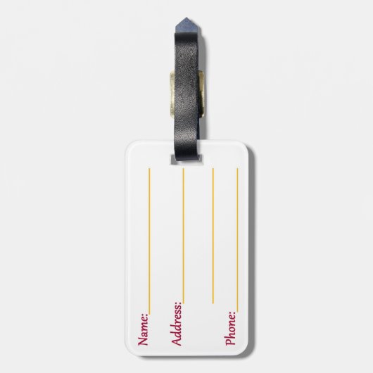 Étiquette À Bagage État de Floride (Dos Vertical)