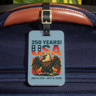 Étiquette À Bagage États-Unis 250 Ans – Aigle chauve patriotique 4 ju