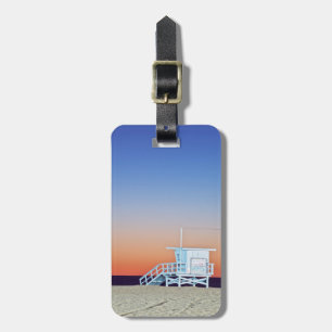 Étiquette À Bagage États-Unis, Californie, Los Angeles, plage de Sant