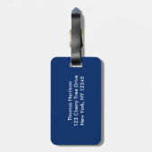 Étiquette À Bagage États-Unis Drapeau américain étoiles et rayures (Dos Vertical)