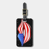 Étiquette À Bagage Etats-Unis Drapeau bâton à lèvres souriantes Balis (Devant Vertical)