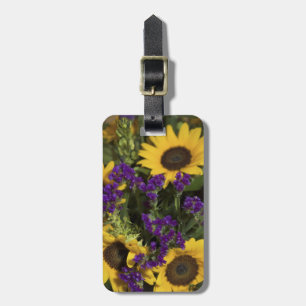 Étiquette À Bagage États-Unis, gros plan de la composition florale de