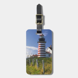 Étiquette À Bagage États-Unis, Maine, Lubec. Phare de West Quoddy Hea