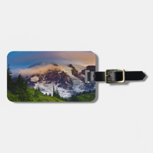 Étiquette À Bagage États-Unis, Washington, Mt. Rainier. Soleil du mat