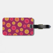 Étiquette À Bagage Eté Agrumes Fruit Slice Tropical Joli Motif (Dos horizontal)