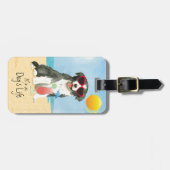 Étiquette À Bagage Été Bordure Collie Bagage Balise (Devant horizontal)