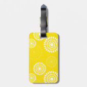 Étiquette À Bagage Été fleurs jaunes Bagage Balise (Dos Vertical)