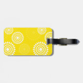 Étiquette À Bagage Été fleurs jaunes Bagage Balise (Dos horizontal)