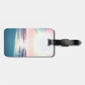 Étiquette À Bagage Eté Mer coucher de soleil Plage tropicale Photo (Dos horizontal)